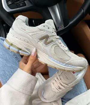 New Balance 2002R Light Bone Aluminium Sneakers