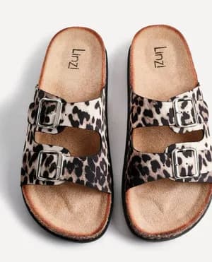 LINZI Leopard Slider Sandals