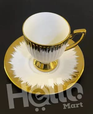 Gold Rim Coffee Cups Set of 6