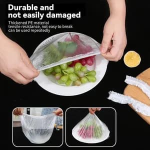 100 Pieces Disposable Food Cover & Plastic Wrap