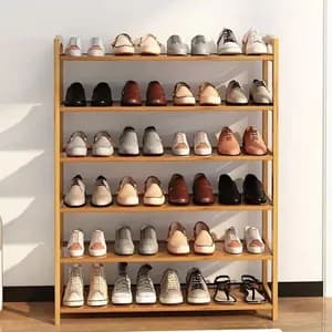 6 Layer Quality Wood Shoes Rack