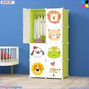 Plastic And Metal Cubic Cloth Cabinet