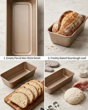 Pan for loaf slices, cake or bread