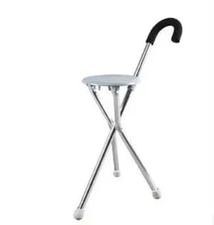 Foldable crutch with chair