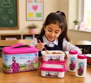 Princess Lunch Box Set with Insulated Bag
