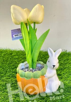 Decorative Artificial Tulip Flower Pot