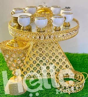 Large Coffee Rekebot Set with Jebena Holder