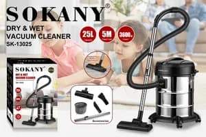 SOKANY Dry & Wet Vacuum Cleaner 25L