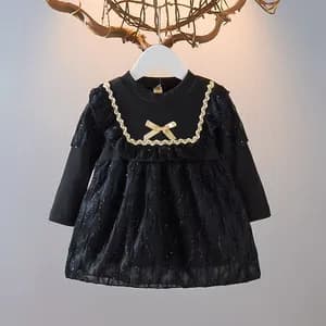 Girls Puffy Sleeve Dress