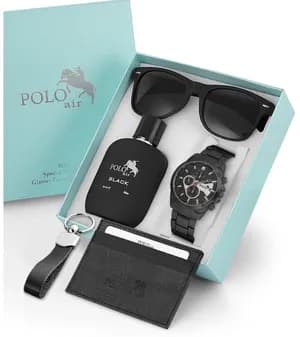 POLO AIR Men's Wristwatch Glasses Perfume Set