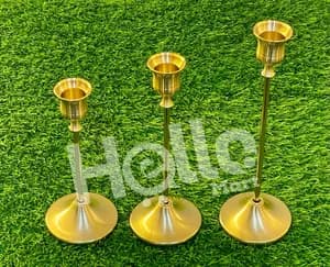 Gold Candle Holders Set of 3
