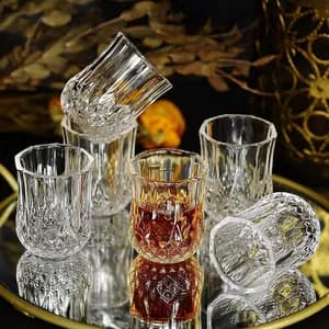 Vintage Diamond-Cut Crystal Glass Set