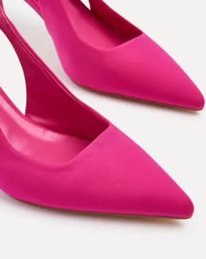 LINZI Presley pink Lycra court heels