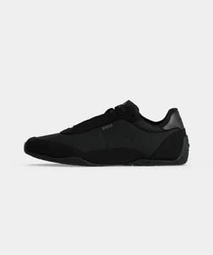 BOSS Leather Textile Sneakers