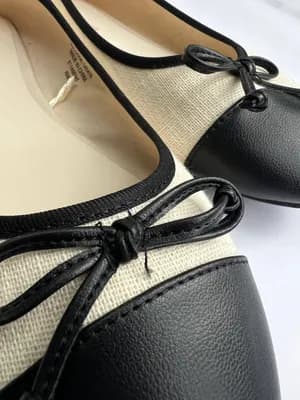 Primark paneled bow ballerina flat