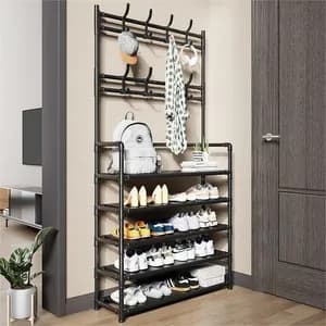 Simple floor clothes rack
