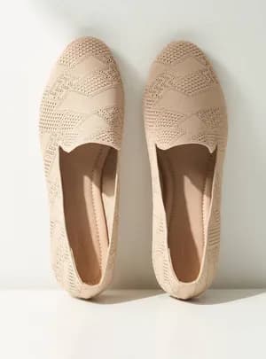 MAX textured slip on ballerina