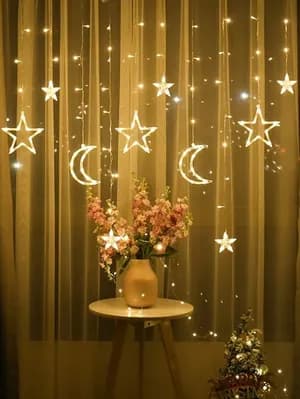 Moon and Star LED Curtain Light