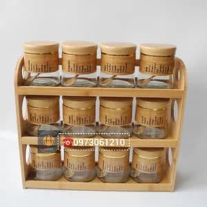 9Pcs Glass Storage Jar Set