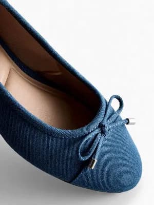 Primark fabric toe cap ballet pumps
