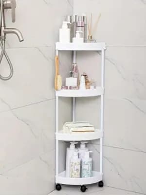4 Tier Movable Corner Storage Rack