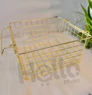 Gold Metal Fruit Storage Basket