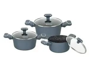 Momcoc 3 Pcs Granite Cookware Set