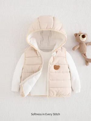 Unisex warm furry inside 1 piece vest