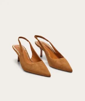 PrettyLittleThings point toe sling back mid heeled courts