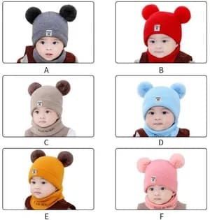High Quality Baby Hat and Scarf Set 100% Cotton