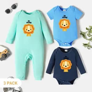 3-Pack Baby's Rompers and Jumpsuit set