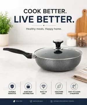 Momcoc Nonstick Frying Pan with Lid