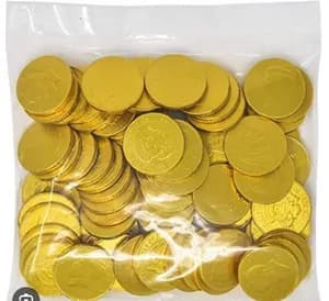 Gold coins chocolate