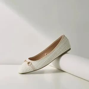 MAX metal accent slip on ballerina