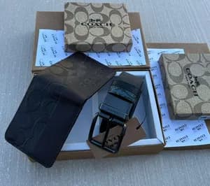 Coach wallet and belt combo