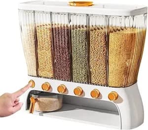 Clear six-grid Dry Food Dispenser