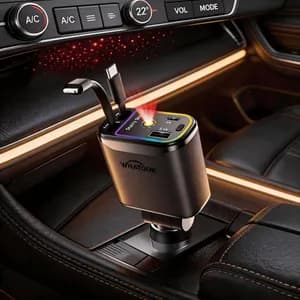 4-in-1 Retractable Fast Car Charger