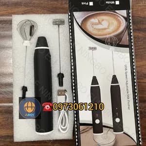 Rechargeable electric milk frother