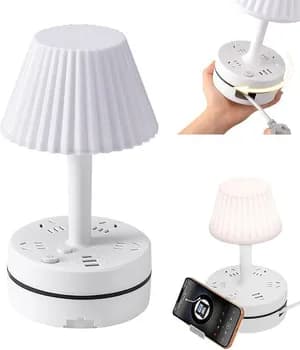 All in one table lamp socket