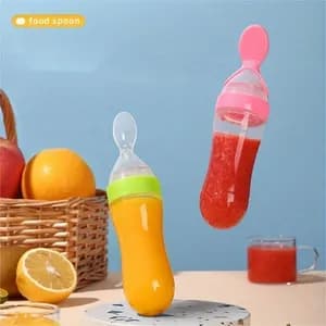 Baby Feeding Bottle Spoon with Container