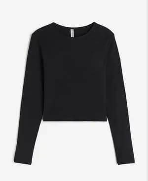 H&M Cropped Ribbed Top