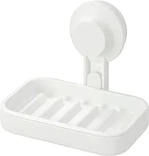 Ikea TISKEN Soap Dish with Suction Cup White