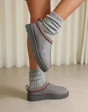 SIMMI LONDON cally grey slippers