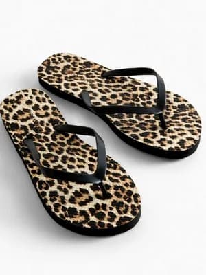 Primark essential flip flops animal print
