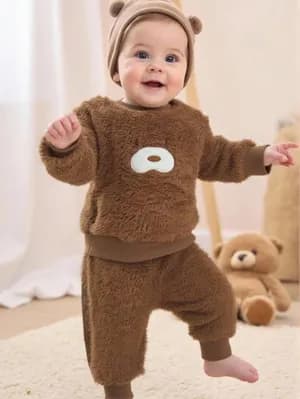 Unisex furry two piece set outfit