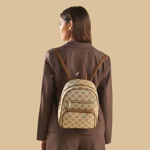 MAX printed backpack with adjustable shoulder strap