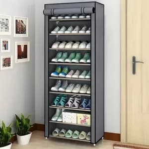 Dust-Proof 9-Tier Shoe Rack