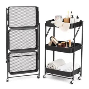 3 layer stainless still moveable cart
