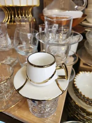 Coffee Set with Gold Trim