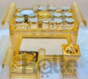 Large Coffee Rekebot Tray Set